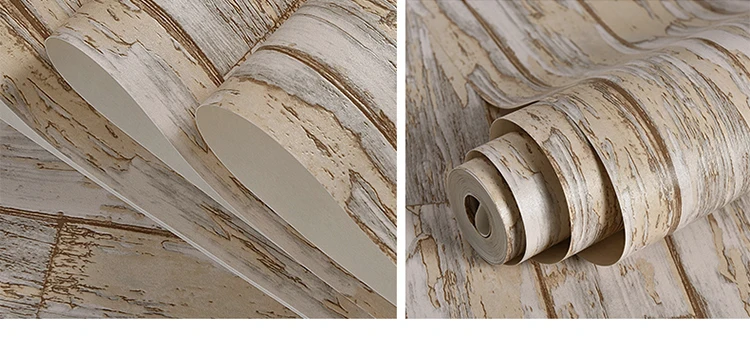 Имитация древесины зерна обои ретро ностальгическая текстура древесины цвет обои 3d промышленный стиль лофт фон ПВХ обои
