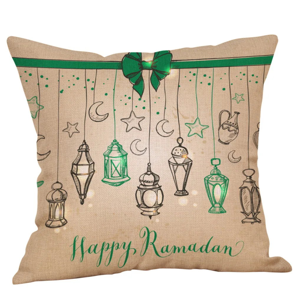 Исламский, мусульманский наволочка священный украшения для Рамадана дивана наволочка хлопок ИД Мубарак, накидка для подушки, домашний декор dropshipping27