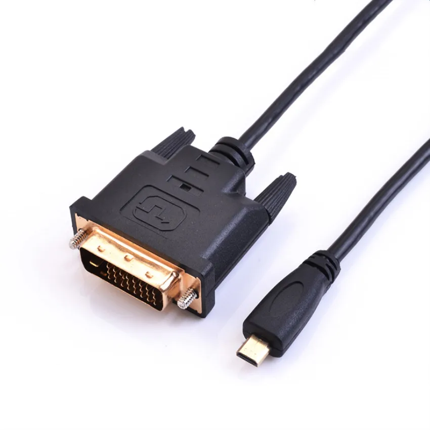 Черный DVI к Micro HDMI Кабель-адаптер 24 + 1 контактный разъем папа мужчине кабели для