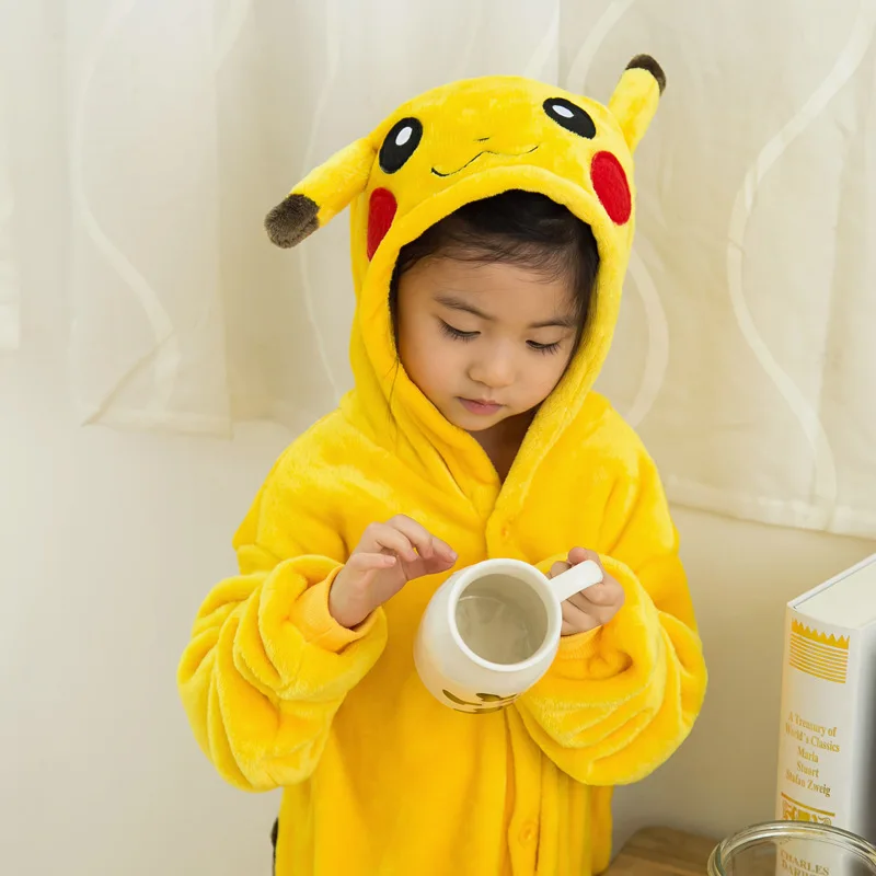 Пижамы с животными; pockemon pikachu; Одинаковая одежда; kigurumi onesie; пара; вечерние пижамы для детей; animais animaux animales onsie