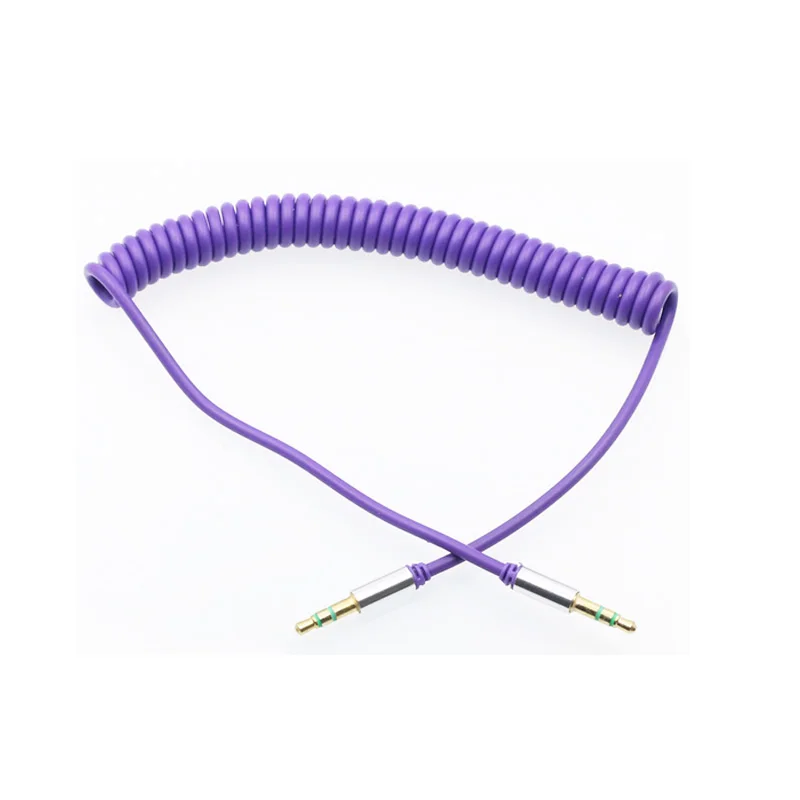 Telescopic color spring audio cable AUX car audio cable3