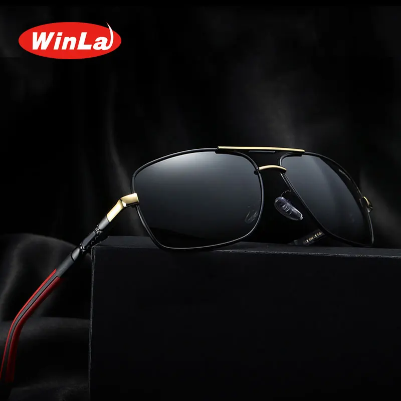 

WINLA Brand Designer Men's Aluminum-Magnesium Sunglasses HD Polarized Driving Glasses Men's Coating Mirror UV400 Goggles WL8007