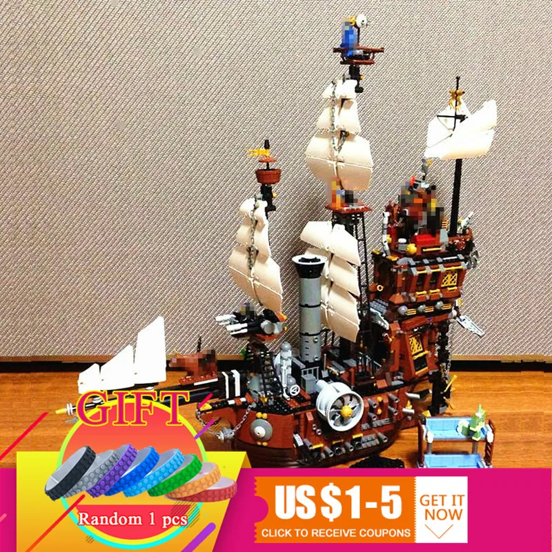 

16002 2791Pcs Pirate Ship Metal Beard's Sea Cow set Model Building Kits Mini Blocks Compatible With 70810 toys lepin