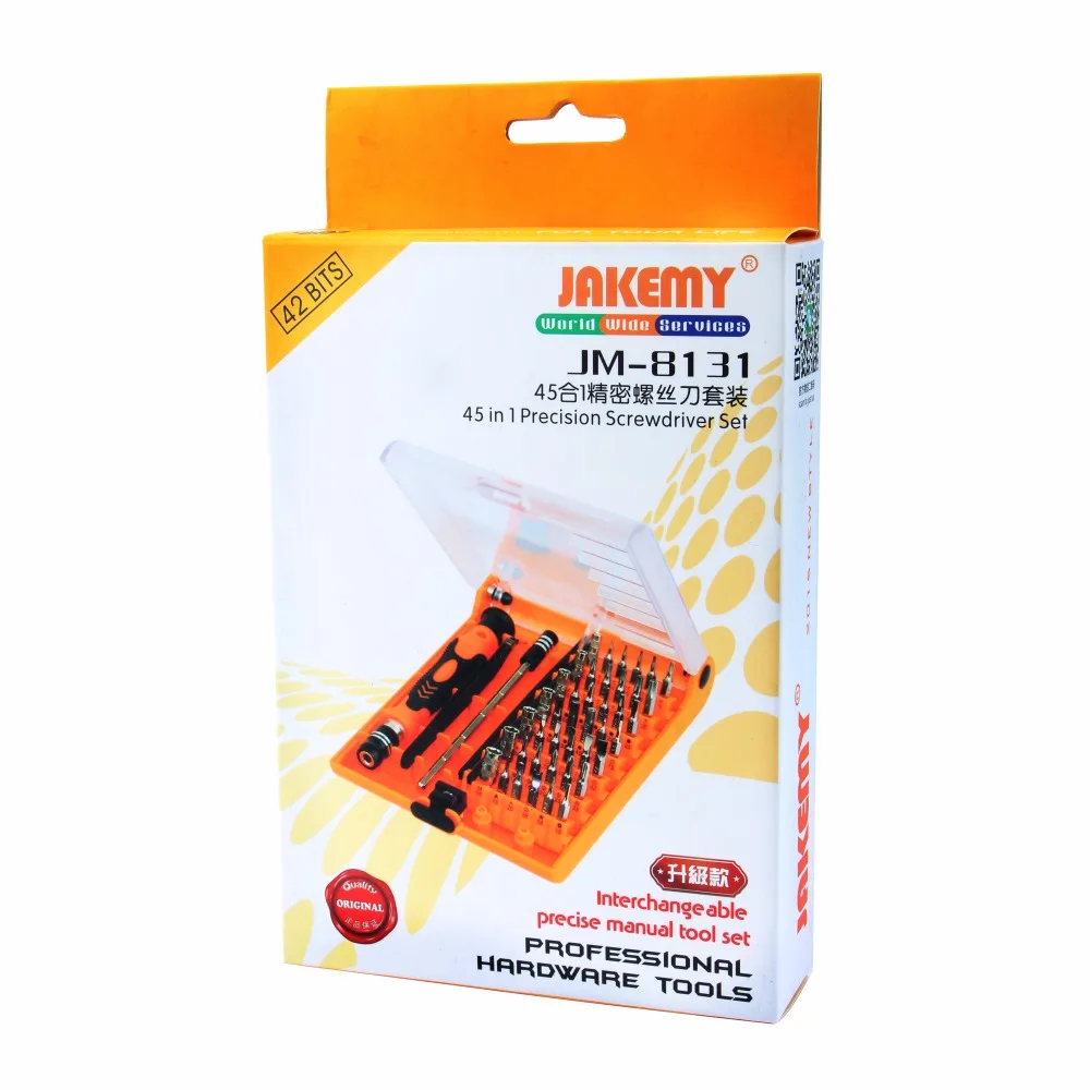 JAKEMY 45 in 1 Precision Screwdriver Set with Torx Bit Tweezers Extension Bar Repair Mobile Phone Repair Disassembly Tool Set JAKEMY 45 in 1 Precision Screwdriver Set with Torx Bit Tweezers Extension Bar Repair Mobile Phone Repair Disassembly Tool Set