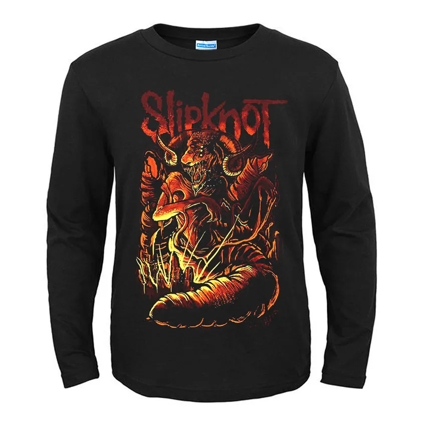 22 дизайна американская группа Slipknot рок черная футболка Полный Длинный Рукав Рубашка тяжелый трэш Металл хлопок camiseta Панк Рокер уличная одежда