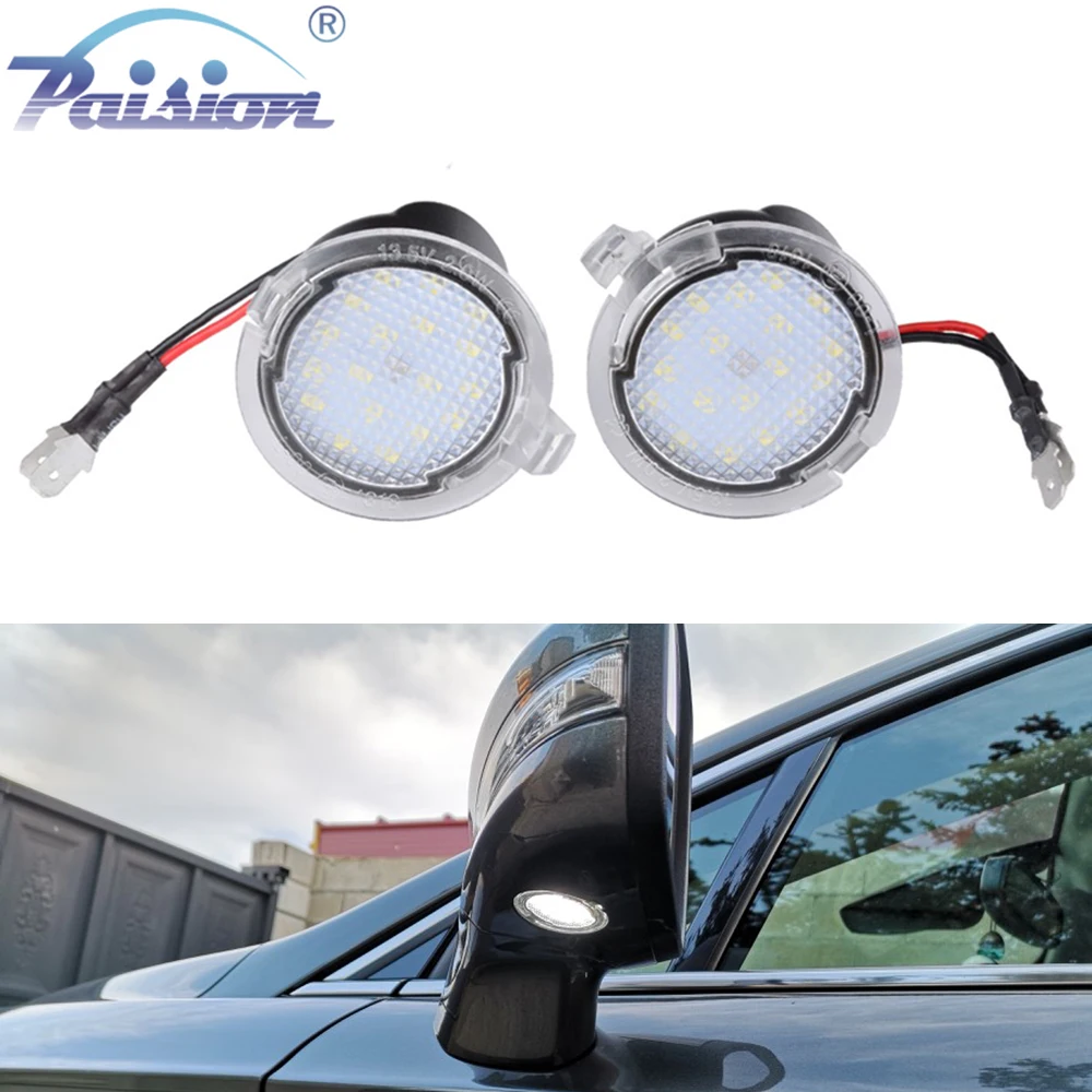 

2x Error Free LED Side Door Mirror Puddle Light for Ford F150 Edge Explorer Mondeo Taurus