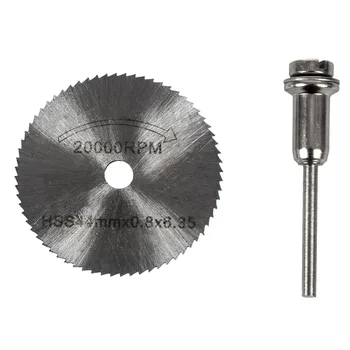 

7x HSS Circular Wood Cutting Saw Blade Discs Mandrel Mini Drill For Rotary