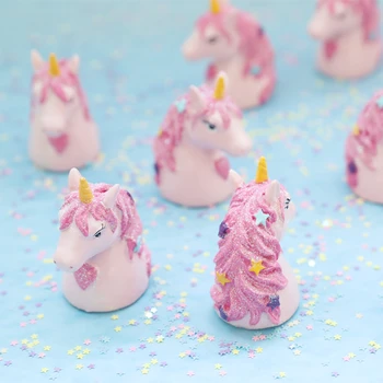 

Lsuss pink girlie embellished with unicorn star twinkle powder sequins on beautiful material crafts room