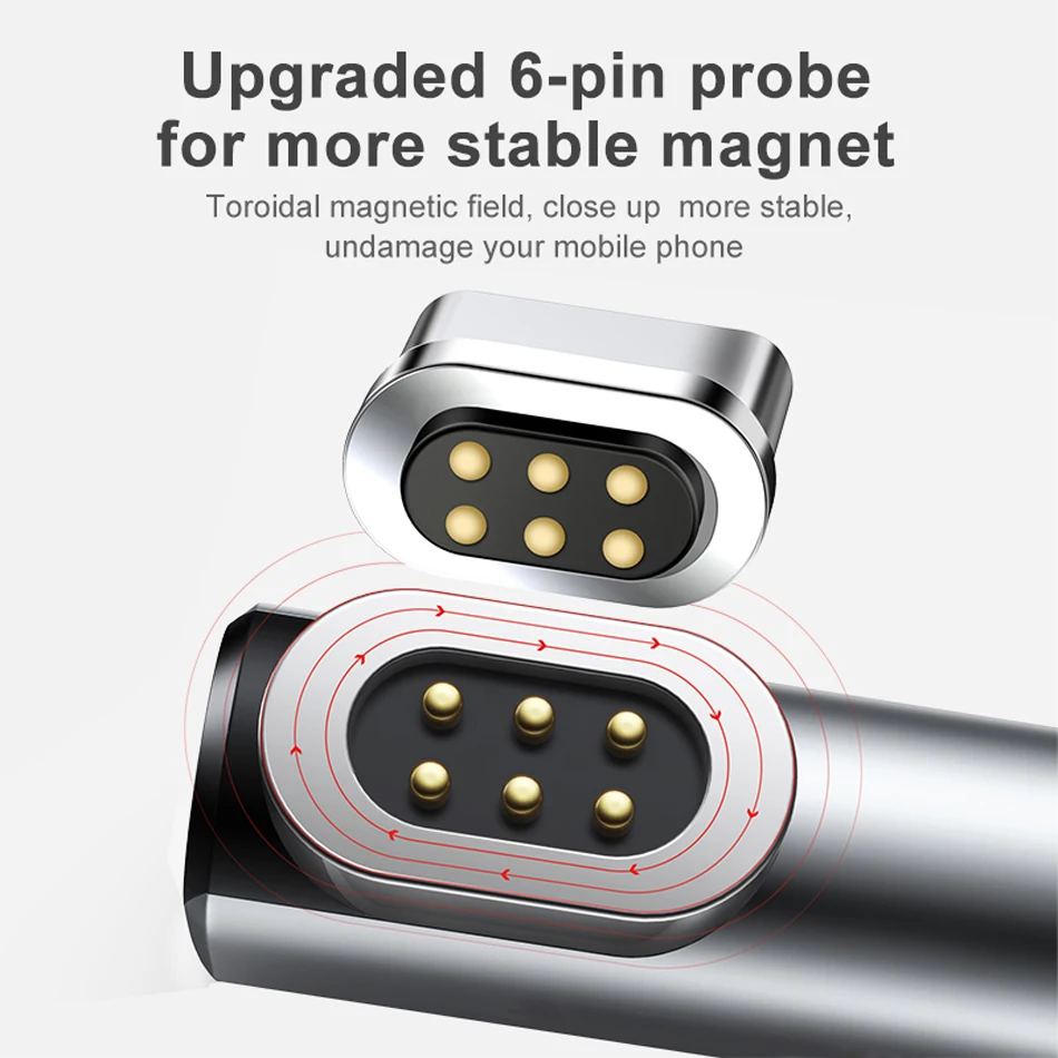 Кабель usb type-C для магнитного адаптера type-C для Macbook samsung S10 S9 S8+ OnePlus 5 5T 6 быстрая зарядка Магнитный USB-C разъем