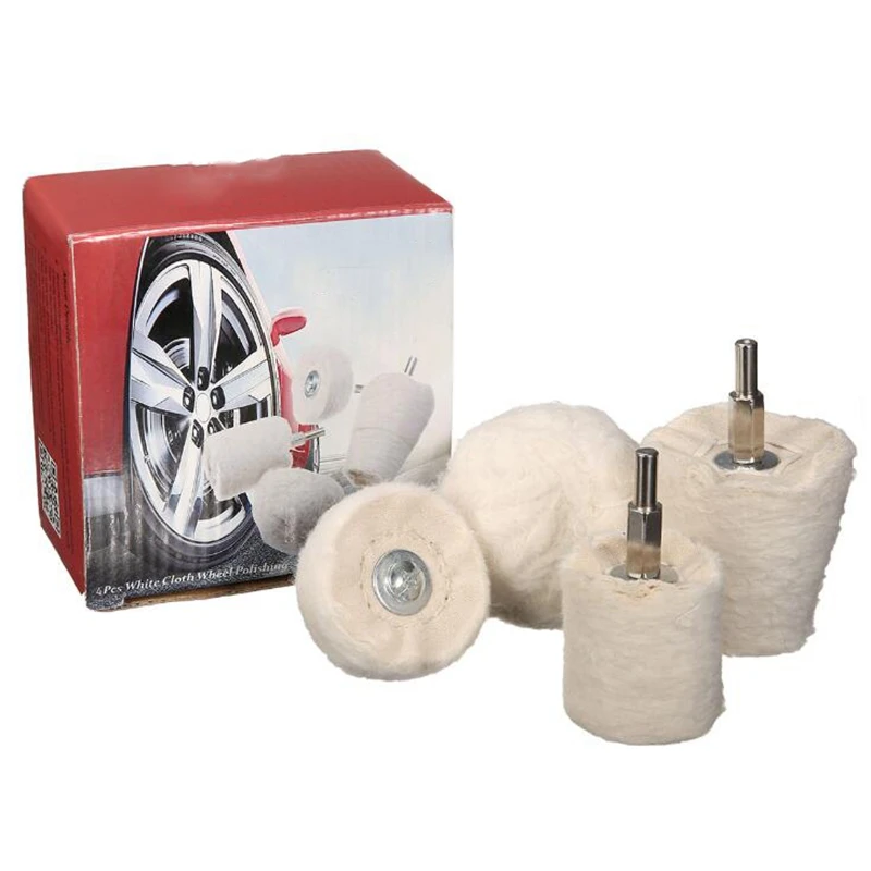 4 PCS1/4" Polishing Buffing Pad Mop Wheel for Manifold,Aluminum