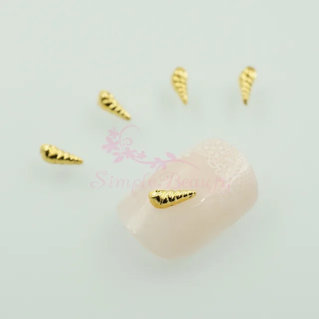 100pcs Lot Screw Shell Gold Plated Alloy Charms Studs Summer Ocean