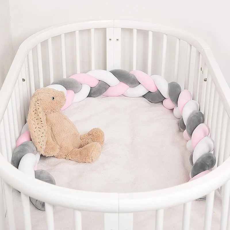 

Nordic Long Knotted Braid Pillow Cotton Knots Cushion Decorative Sofa Pillow Baby Bumper Crib Bed Protector Kids Room Decor
