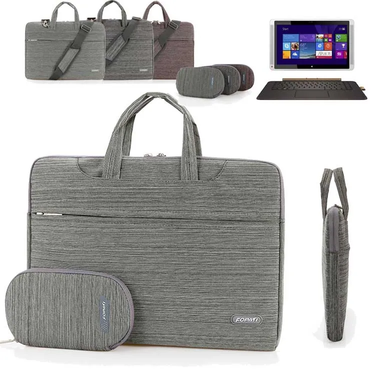 13.3'' Laptop Shoulder Messenger Bag, Fabric Business Computer Carrying