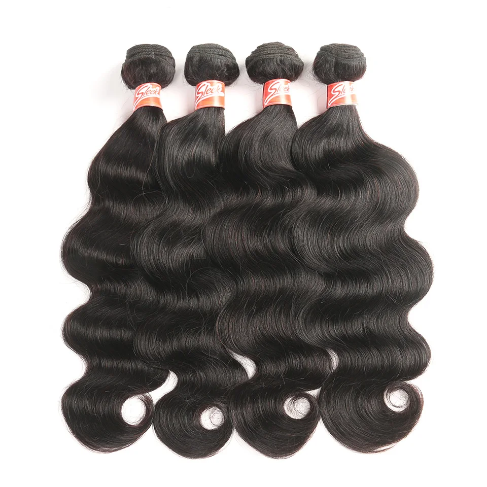 Sleek Malaysian BOdy Wave With Closure Free/Middle/Three Part Non Remy Human Hair Weave 3 Bundles With Closure Sleek Malaysian BOdy Wave With Closure Free/Middle/Three Part Non Remy Human Hair Weave 3 Bundles With Closure