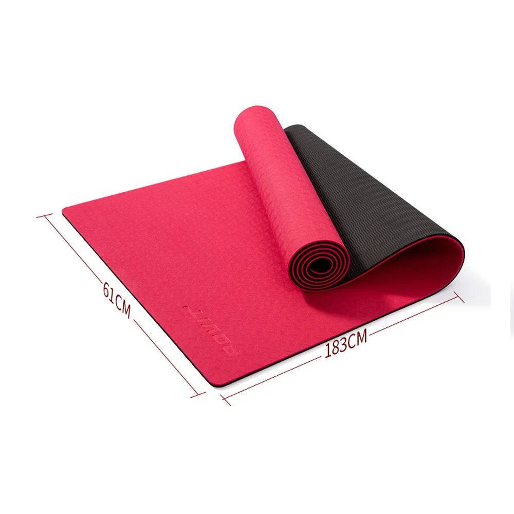 POVIT 6MM TPE Yoga Mat 183*61cm Non-slip Smelless Sports Mats For Dance Crossfit Fitness Gym Training Yoga Pilates Exercise
