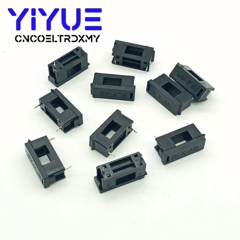 10pcs Panel Mount PCB Fuse Holder Case w Cover 5x20mm 