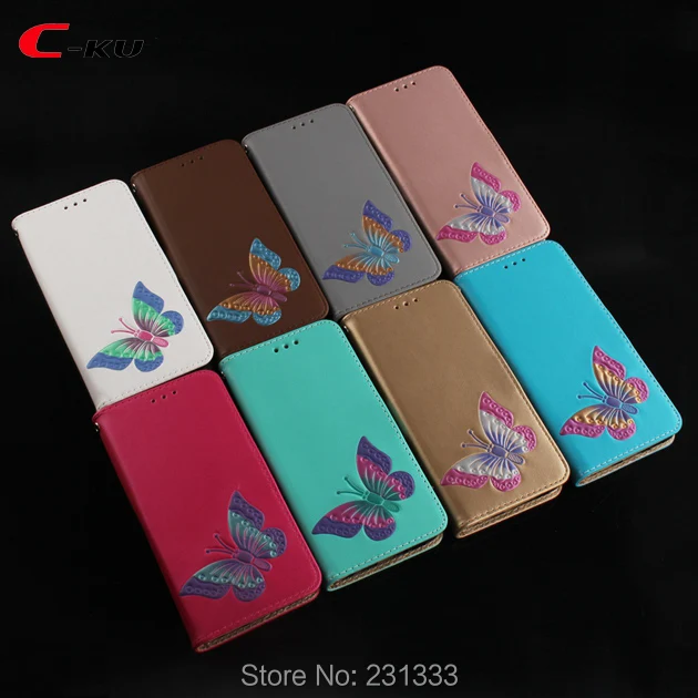 

C-ku For Huawei P20 LITE P20 PRO Y9 2018 P Smart Honor 10 Butterfly Strap Wallet Leather Pouch Case Stand TPU Skin Luxury 100PCS