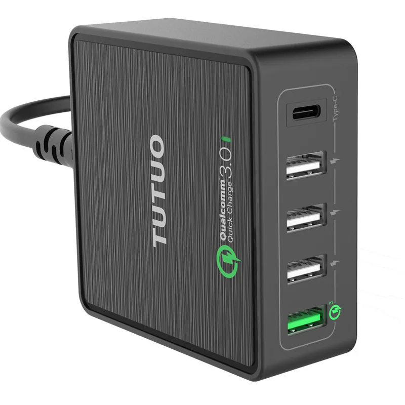 

one plus 5 plus QC 3.0 charger socket power adapter multi usb type C dock phone charging plug iphone fork quick charge 3.0 fast