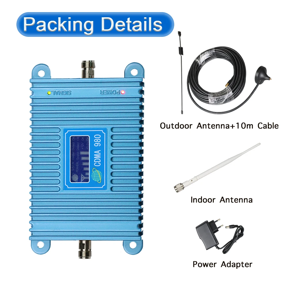 

2G 850 MHz Repetidor Sinal Celular LCD Display cdma Mobile Phone Signal Repeater Mini Size 4G Signal Booster with antenna set