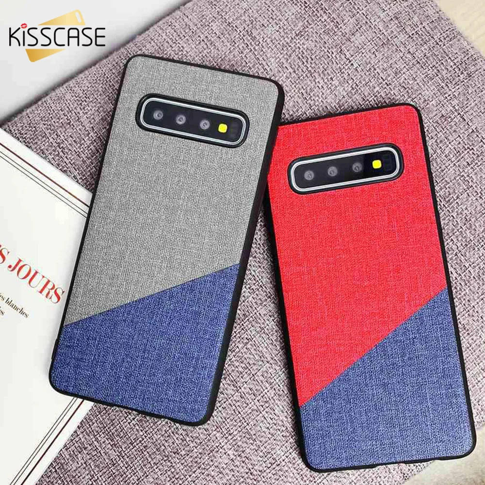 KISSCASE тканевый чехол для Samsung S8 Plus S9 S10 A50 A70 A40 PC + TPU Защитный Note 9 8 S7 Edge Coque Cover |