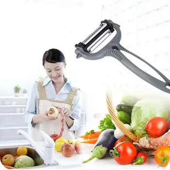 

Multifunctional 360 Degree Rotary Potato Peeler Vegetable Cutter Fruit Melon Planer Grater Kitchen Accessories Gadget 3 Blades