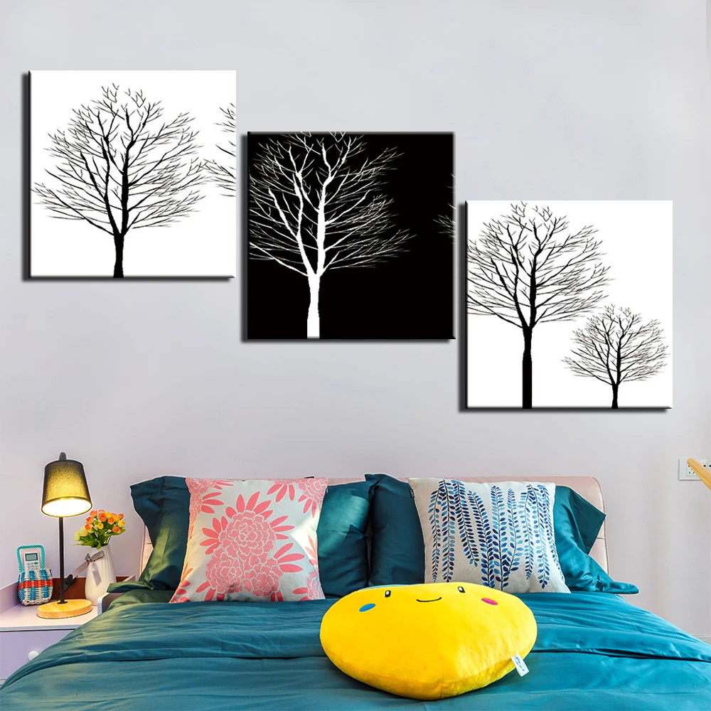 

Canvas Wall Art 3 Pcs Abstract Tree Pictures Prints Poster for Bedroom Home Wall Decor Canvas Painting