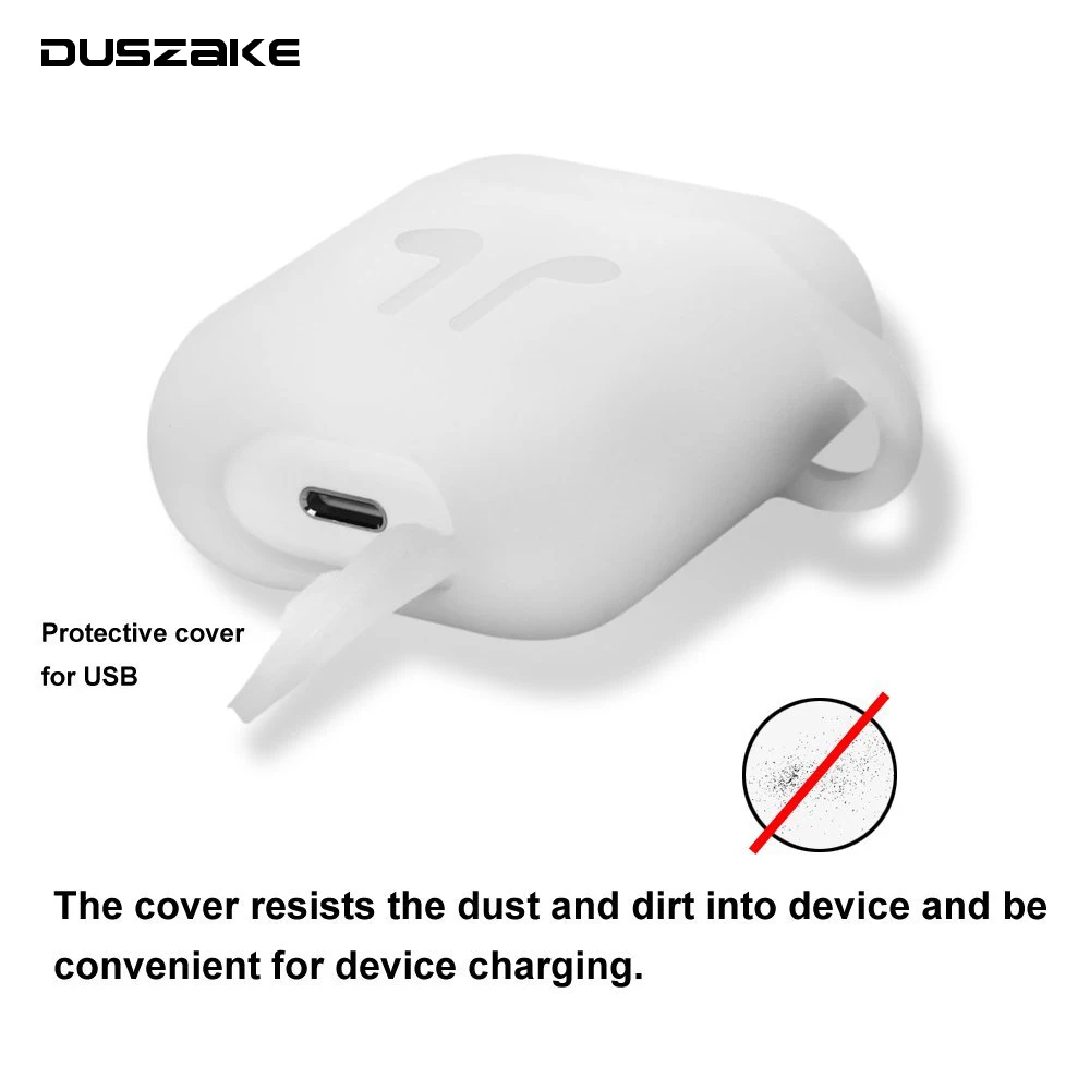 DUSZAKE DA-12 силиконовый чехол для Airpod чехол ремешок для Airpods Bluetooth аксессуары для Airpods чехол для Apple наушники крышка