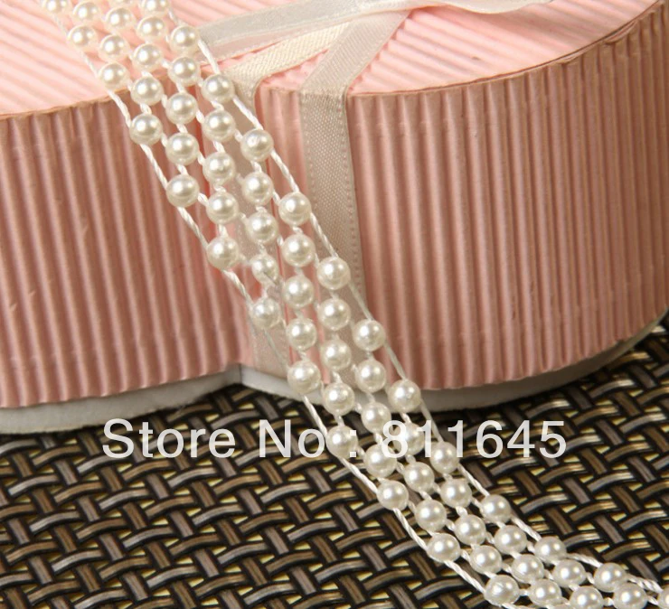 

Free shipping wholesale 20m/Roll 13mm Pearl Chain for garment accessories or home decoration