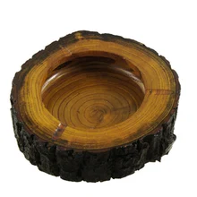 COFA " Dia деревянная круглая коричневая черная пепельница для сигарет