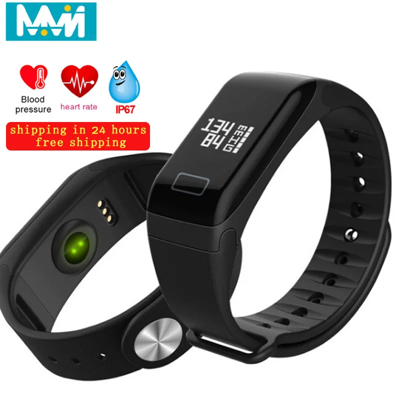 

F1 Smart Bracelet Color Screen Blood Pressure Waterproof Fitness Tracker Heart Rate Monitor Smart Band for Android IOS B