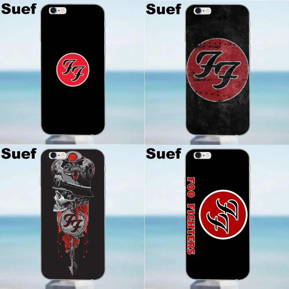 Suef TPU крутой лучший чехол для iPhone 4 4S 5 5S 5C SE 6 6S 7 8 Plus X Samsung Galaxy J1 J3 J5 J7 A3 A5 2016 2017 Foo Fighter |