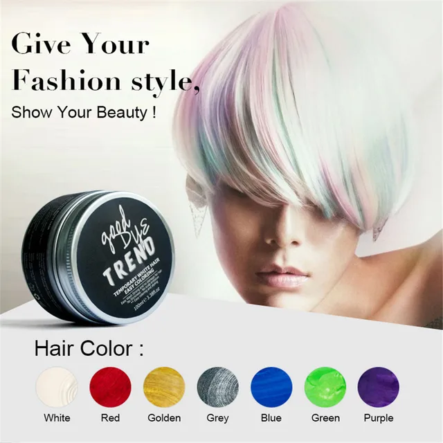 Temporary Hair color wax dye fashion Women Men Beauty Hair dye ... Temporary Hair color wax dye fashion Women Men Beauty Hair dye ...