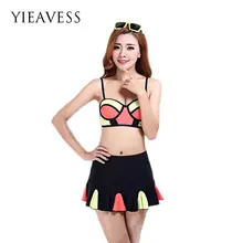

YIEAVESS Split Swimsuit Women's Bra Skirt Swimsuit Women's Thick Swimsuit Suit
