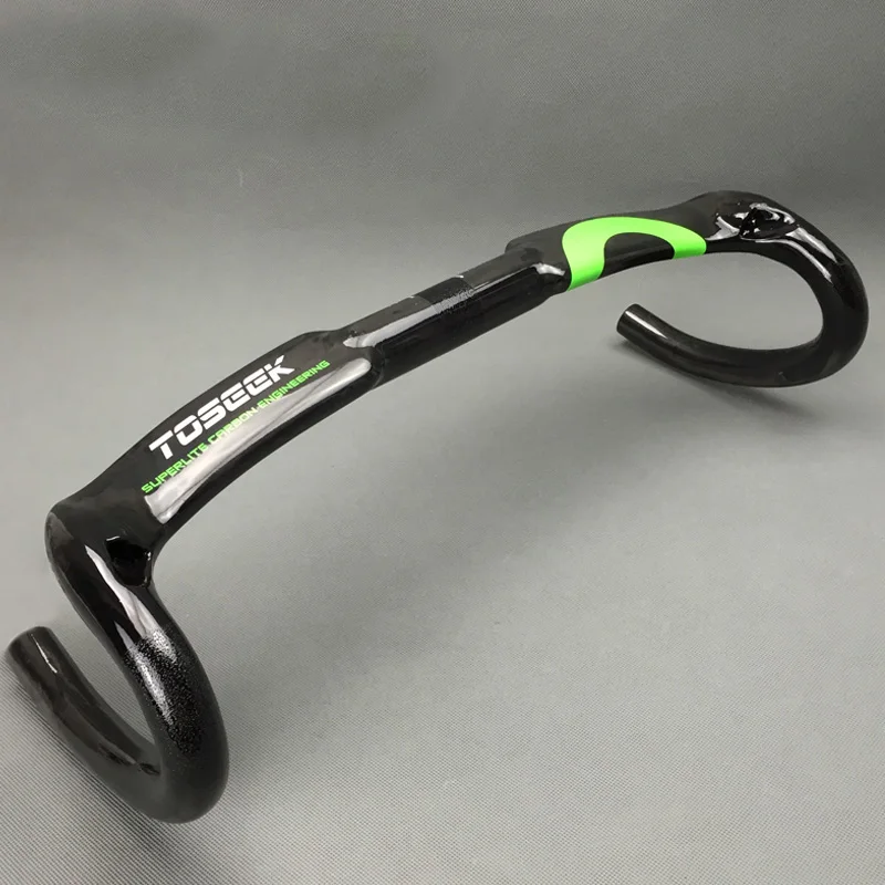 TOSEEK Green LOGO full carbon fiber road bike handlebar carbon fiber