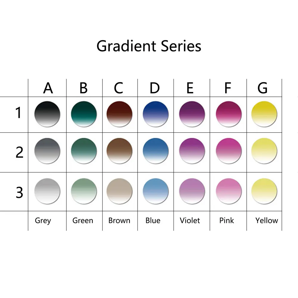 Tinted lenses for prescription sunglasses or myopia glasses reading