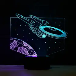 Star Wars Trek 3D ночник двойной Цвет show 7 цветов Изменение USB LED Настольная лампа 3D иллюзия Спальня лампы для детский игрушка в подарок