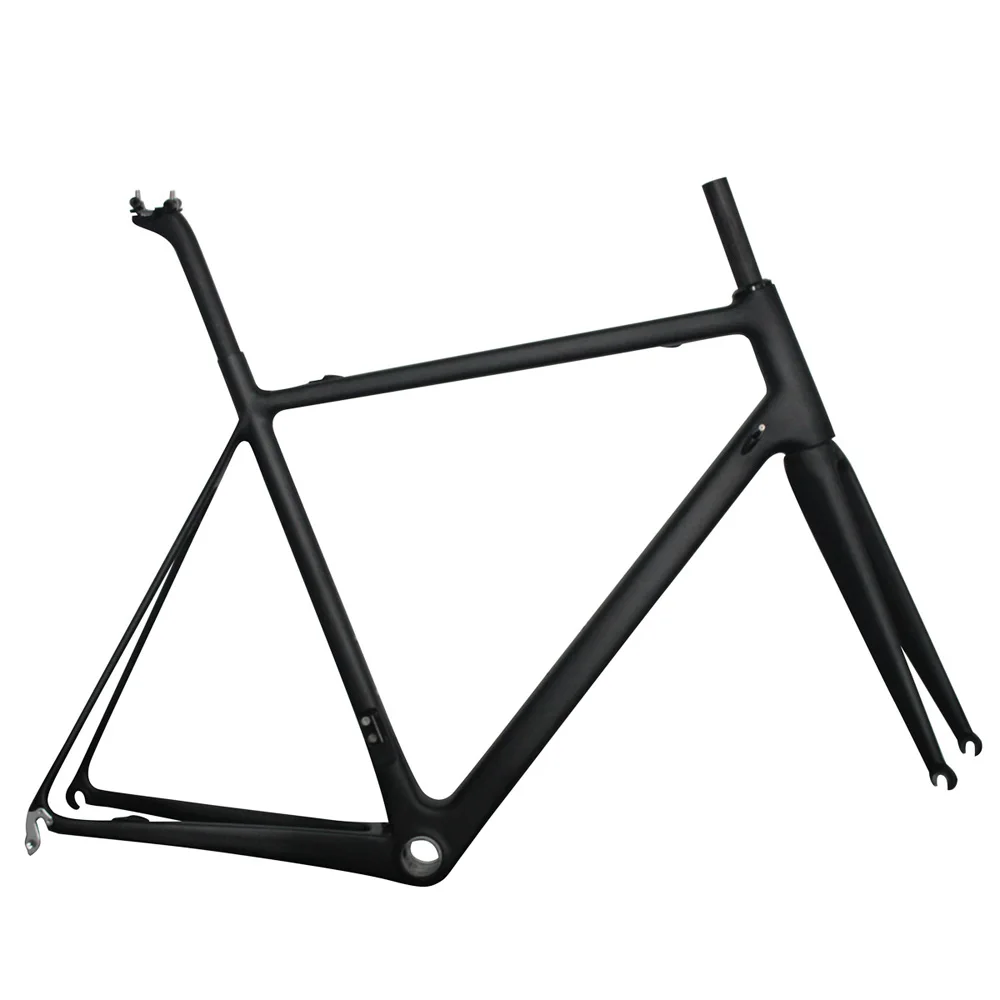Cheap Carbon T800 Superlight BB86&DI2 48/50/52/56cm V brake Road Bike Frameset included frame fork 27.2mm seat post 4