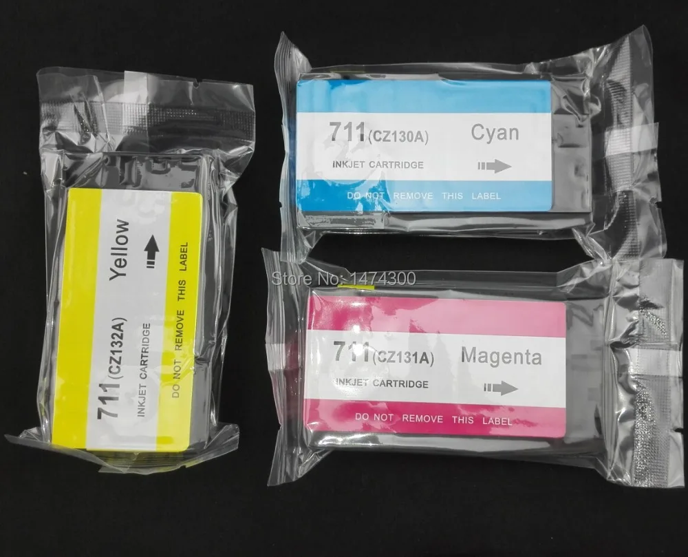 XIMO цветной набор 3PK струйный картридж для HP 711 CZ130A CZ131A CZ132A Замена подходит DesignJet T120