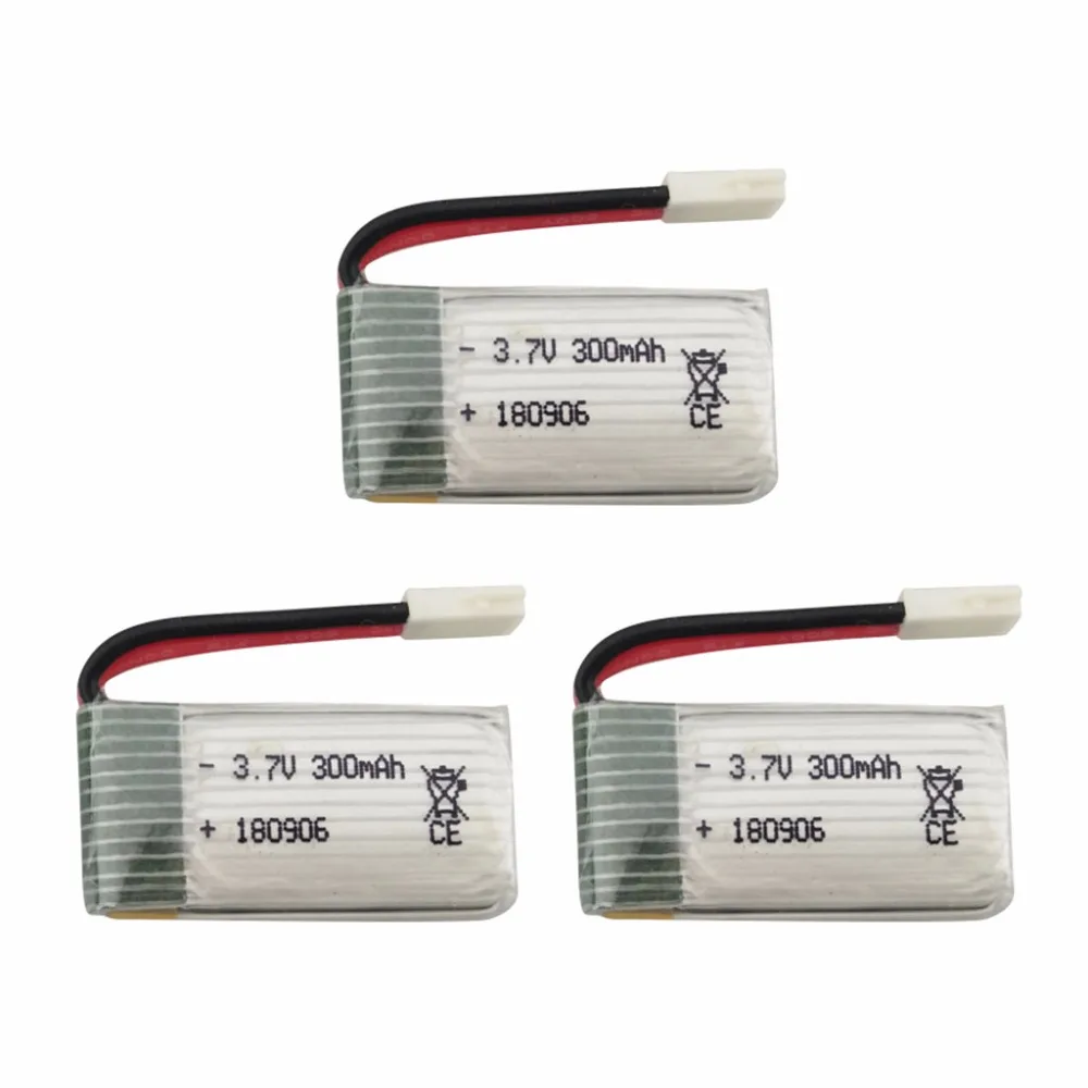 3PCS 3.7V 300mAh lithium battery for H8 H22 Eachine H8 Mini four axis