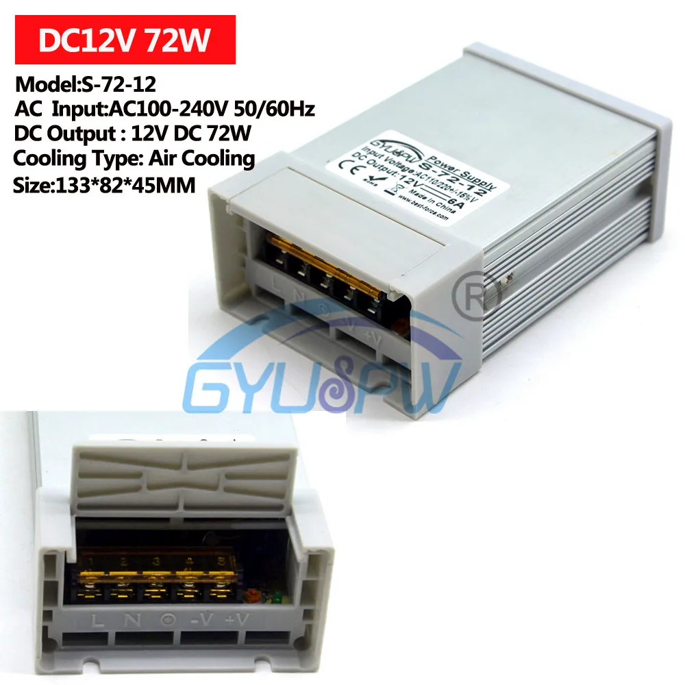 12V72W