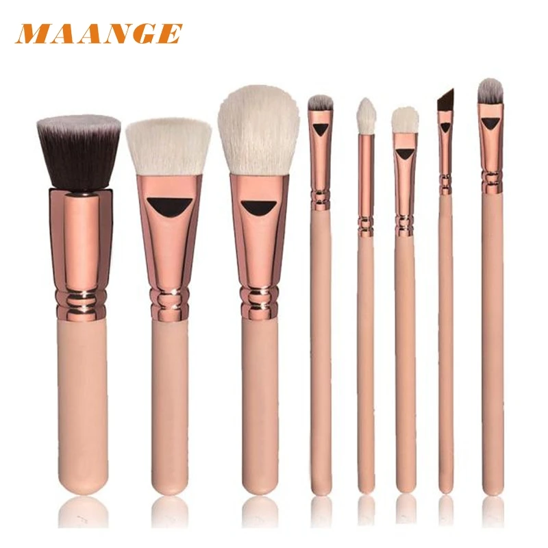 

100% brand Top Quality  8pcs Cosmetic Makeup Brush Blusher Eye Shadow Brushes Set Kit  Free Shipping Jan10