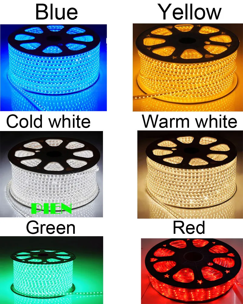 Светодиодная лента 220 В 110 5050 50 м 100 IP67 водонепроницаемая RGB RGBW двухцветная веревка