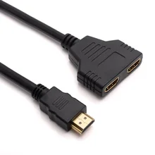 LNYUELEC 1080P 2 порта HDMI разветвитель 1 в 2 Выход HDMI штекер HDMI Женский адаптер конвертер видео кабель HDMI переключатель для ПК Дисплей