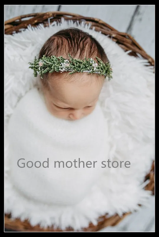 

pure handmade headband dried flower headwear original headdress baby photography studio newborn photography props
