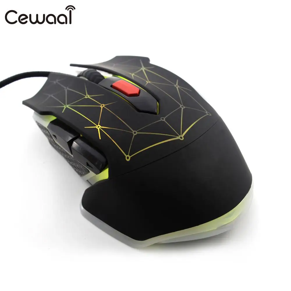 Colorful Optical Mice Laptop 4800dpi Optoelectronic Mouse Gaming Portable USB Wired Mouse Tablet