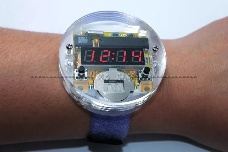 Цифровой набор трубок DIY светодиодный электронных часов микроконтроллер MCU часы