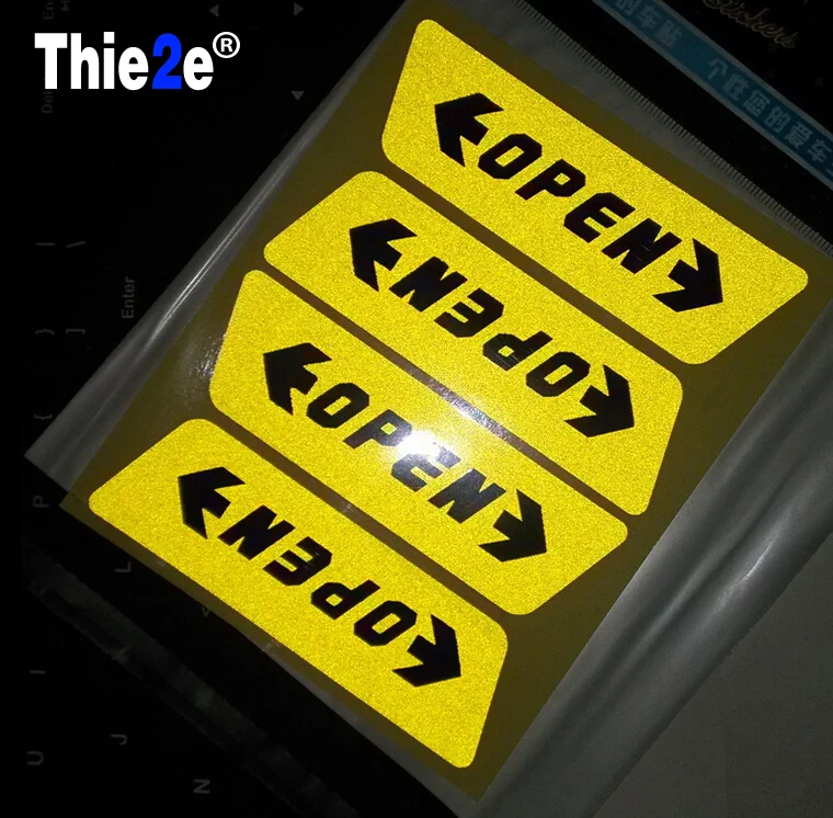 car styling Car Door Open Warning Stickers For Opel Astra VAUXHALL