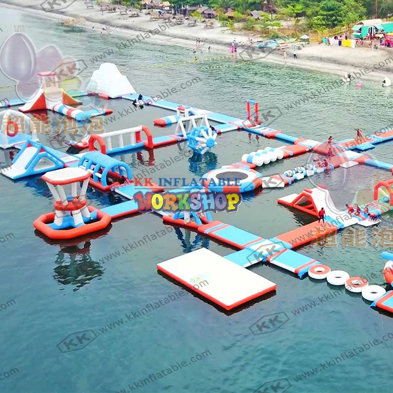 60x45m Commercial Outdoor Giant Float Water Park Inflatable Island
