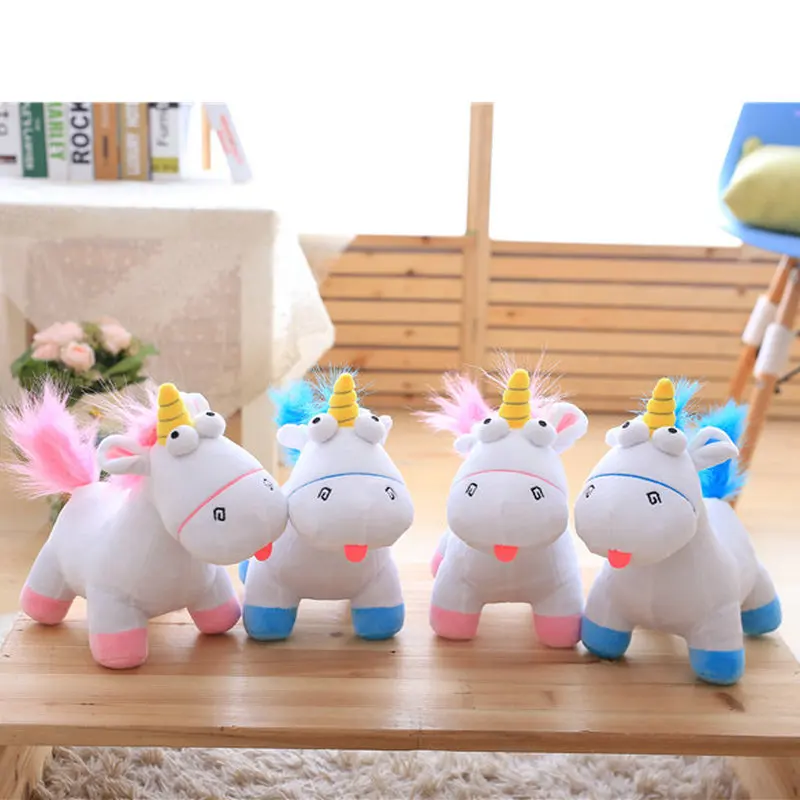 35cm Unicorn Plush Toys Despicable Me Cute Blue Pink Unicorn Plush Pillow Kids Doll Stuffed Animals For Children Girls Gift