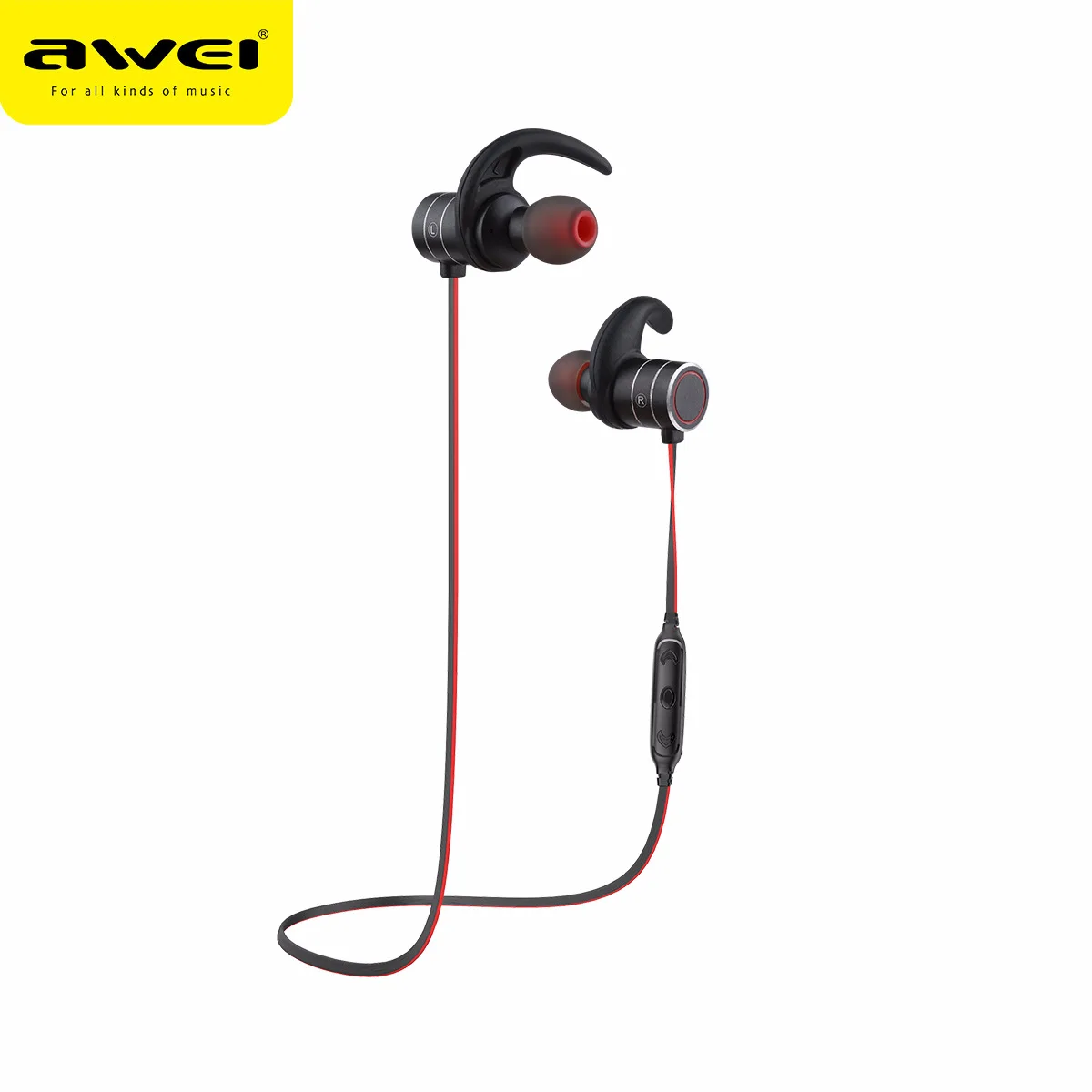 2018 AWEI AK9 Wireless Sports Bluetooth Earphone Magnetic IPX4 Waterproof Headset for IPhone for Huawei Smartphones